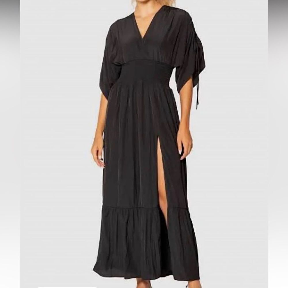 Lavender Brown Black Davina Maxi Dress M